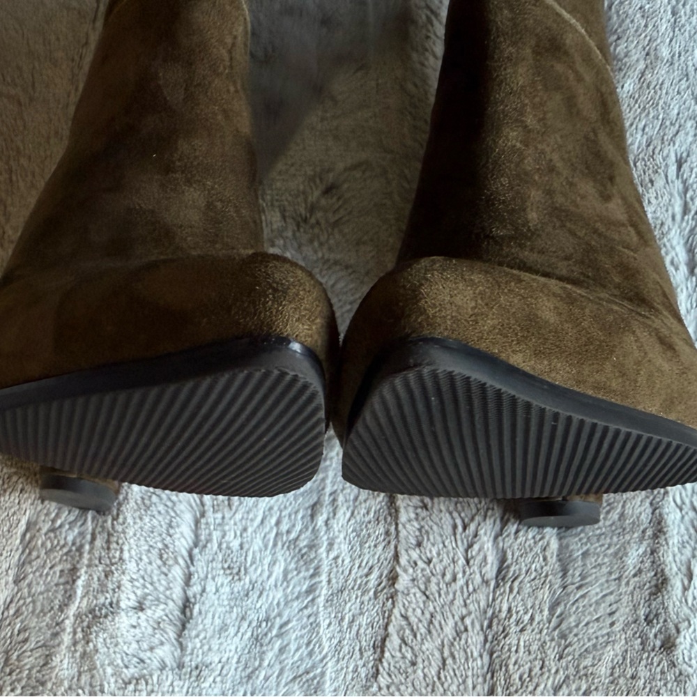 Donald J Pliner Women's Vantisp Kid Suede Boot Khaki Size 9.5 - Picture 8 of 16